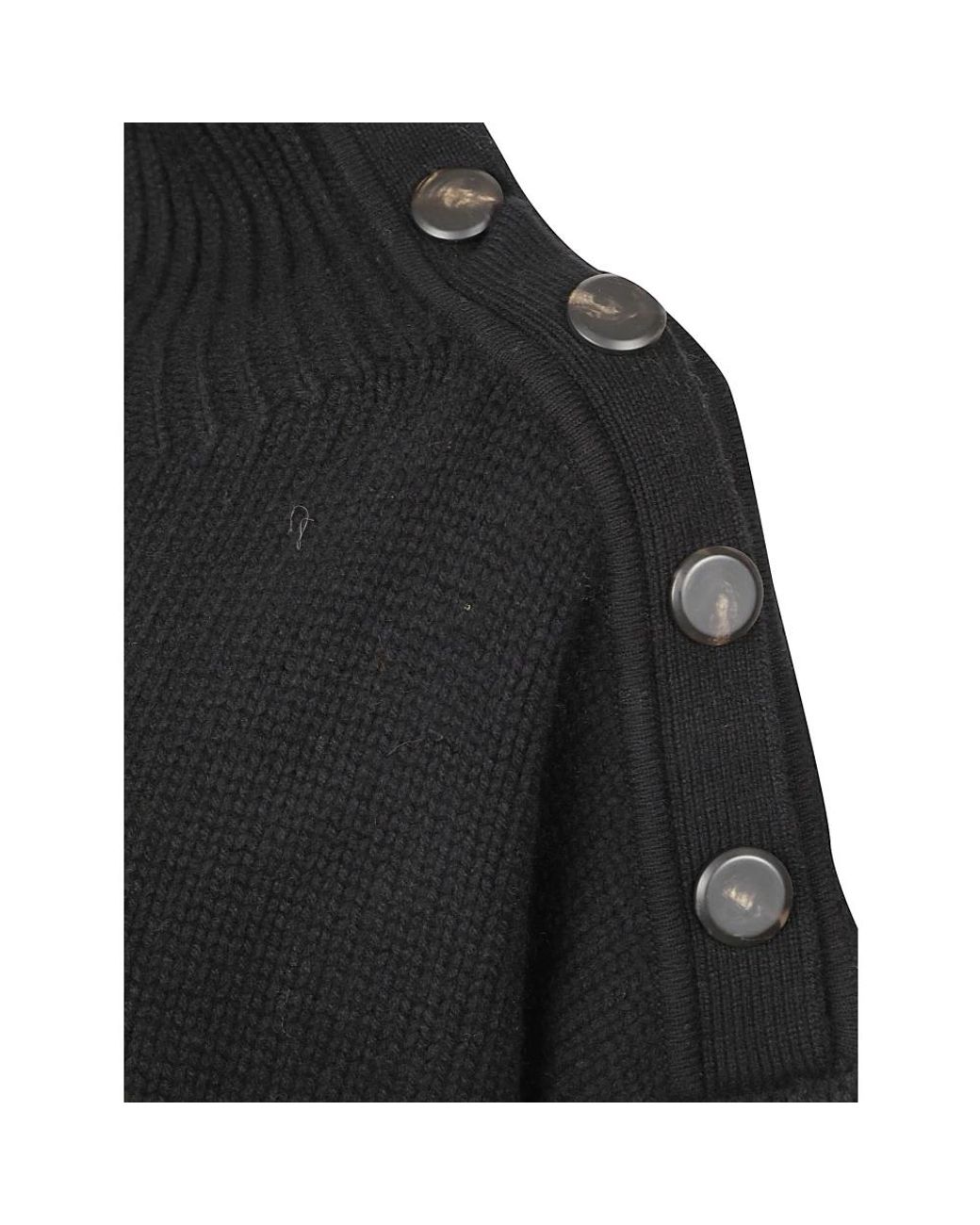 Yves Salomon Black Round-Neck Knitwear