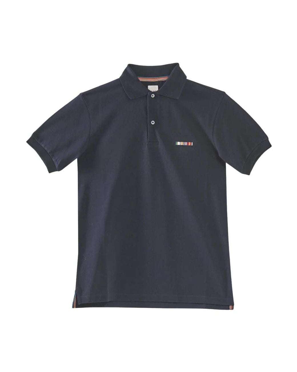 Paul Smith Tops ,Blauw ,Katoen Klassiek Multistreep Geborduurd Poloshirt in het Blue voor heren