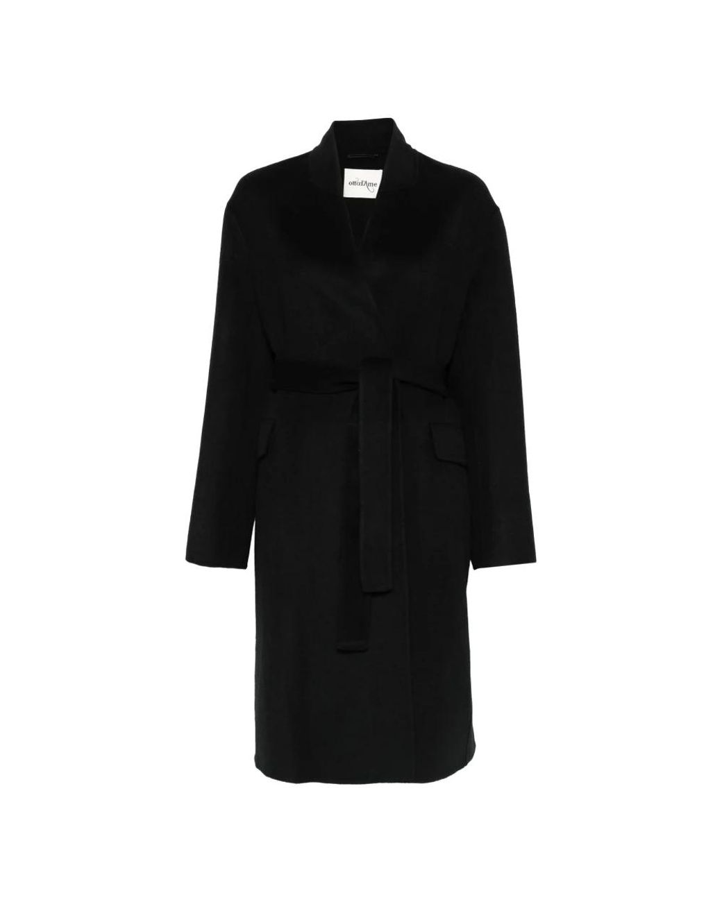 Ottod'Ame Black Belted Coats