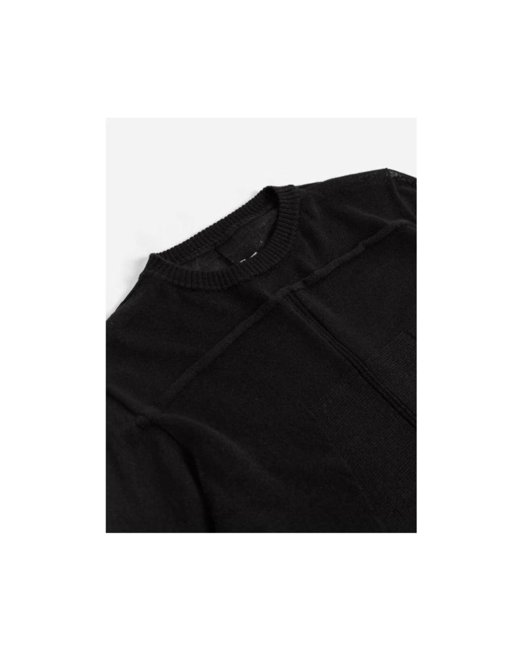 Round-Neck Knitwear Rick Owens de hombre de color Black