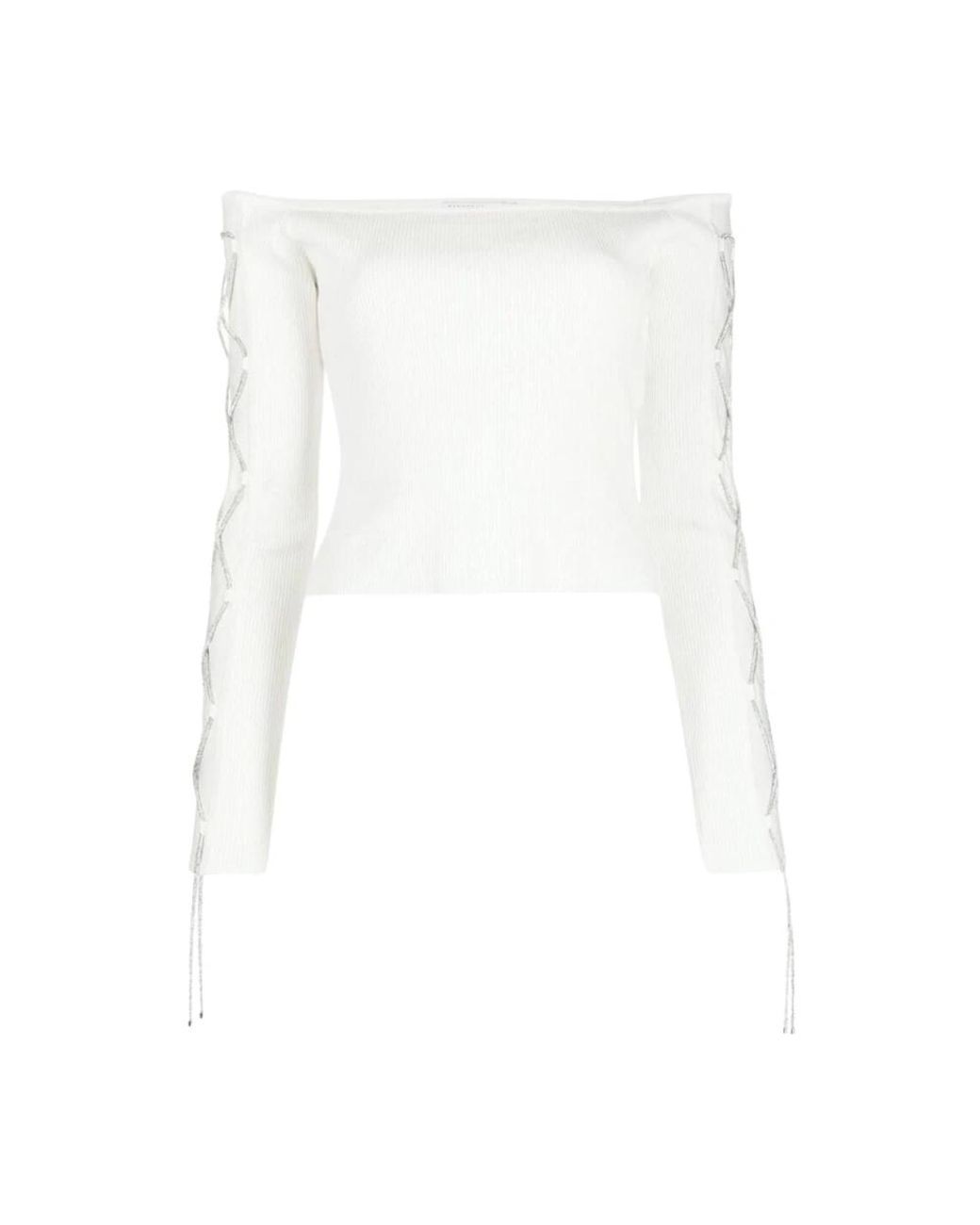 GIUSEPPE DI MORABITO White Round-Neck Knitwear
