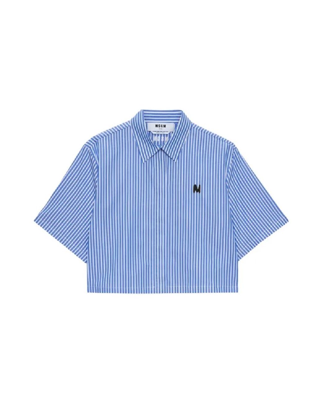 MSGM Blue 4041Mde03X267129 Hemd