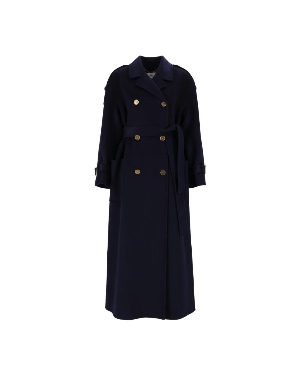 Elisabetta Franchi Blue Trench Coats