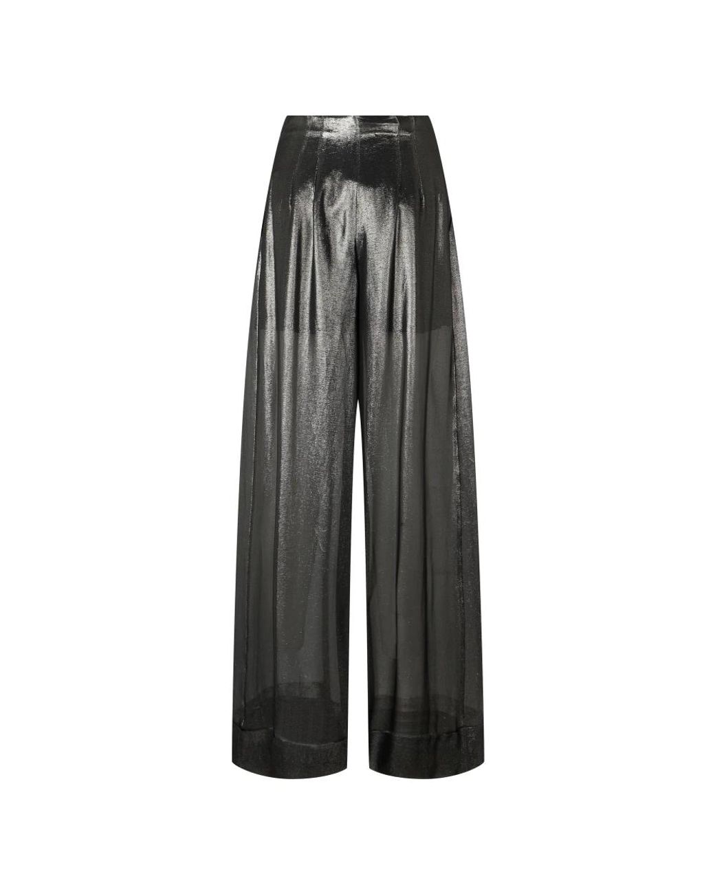 Alberta Ferretti Gray Wide Trousers