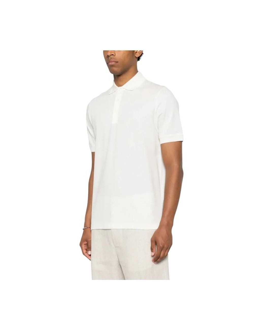 Canali White Polo Shirts for men