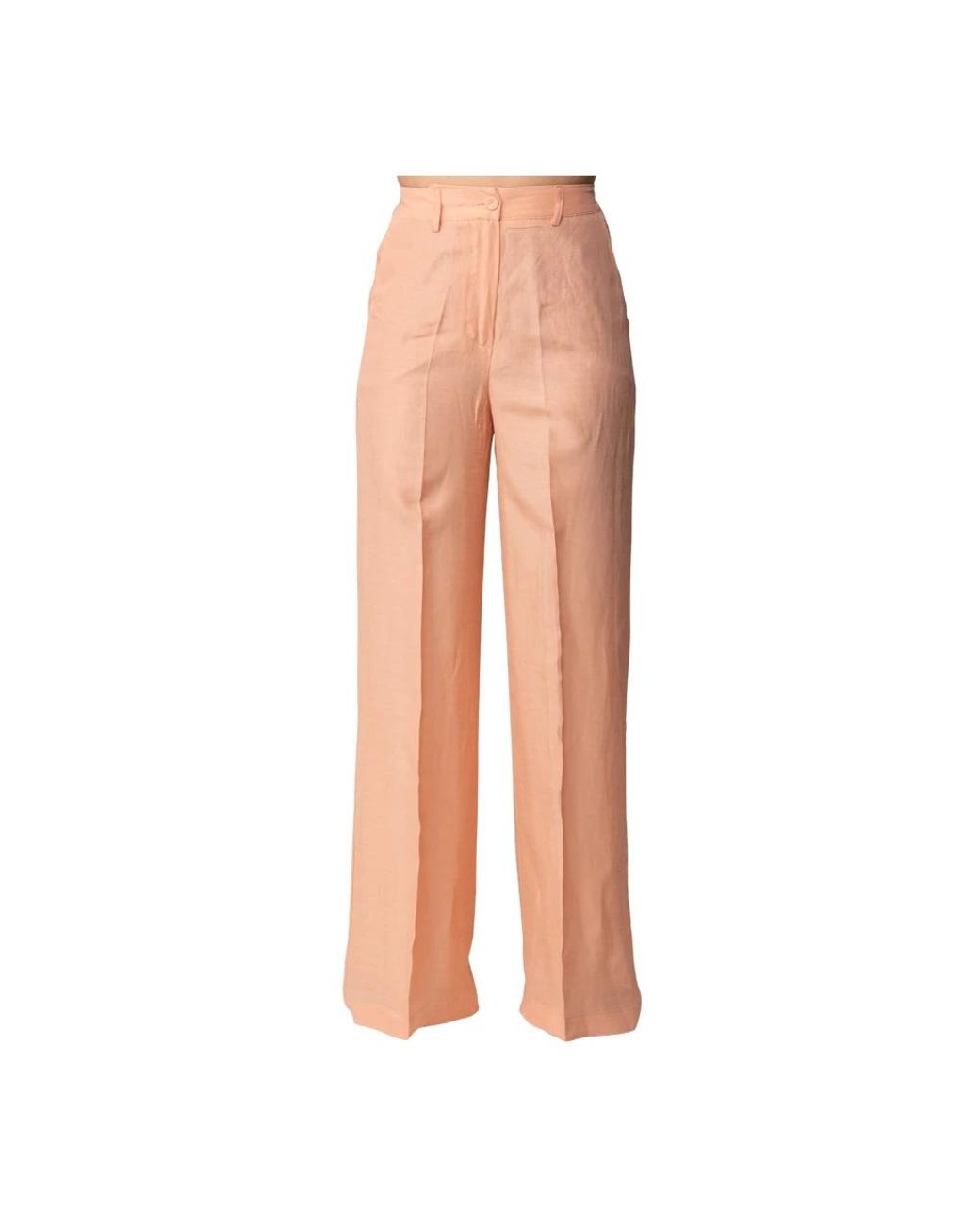 Hanita Pink Wide Trousers