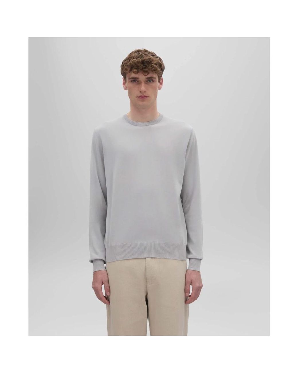 Aspesi Gray Round-Neck Knitwear for men