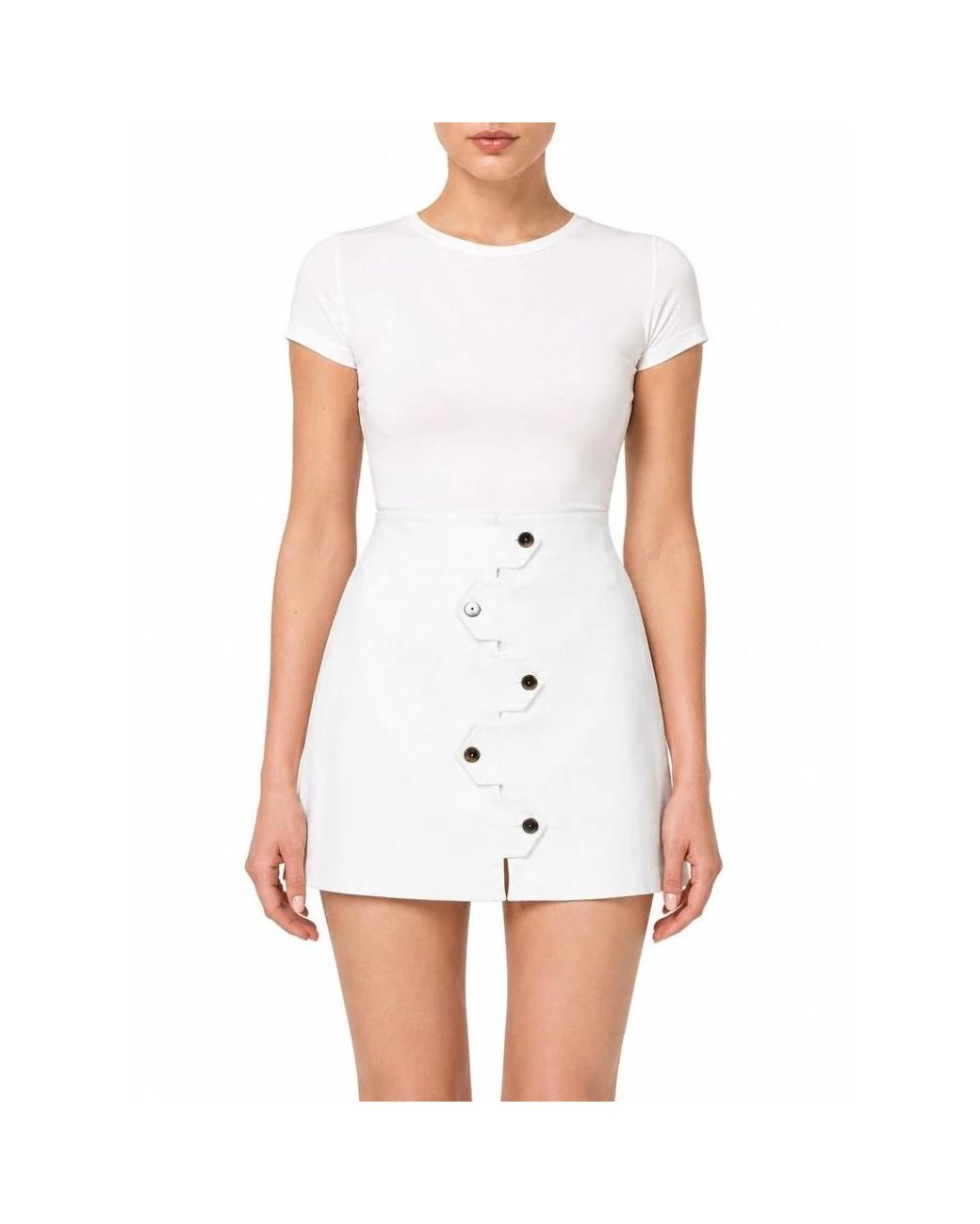 Pinko White Short Skirts