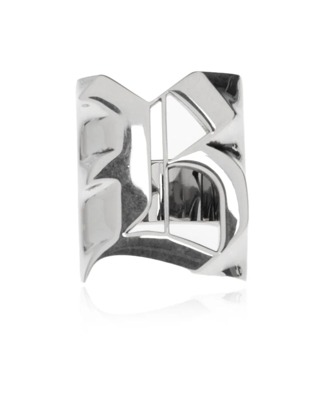 Balenciaga Logo Signet Ring in Gray für Herren