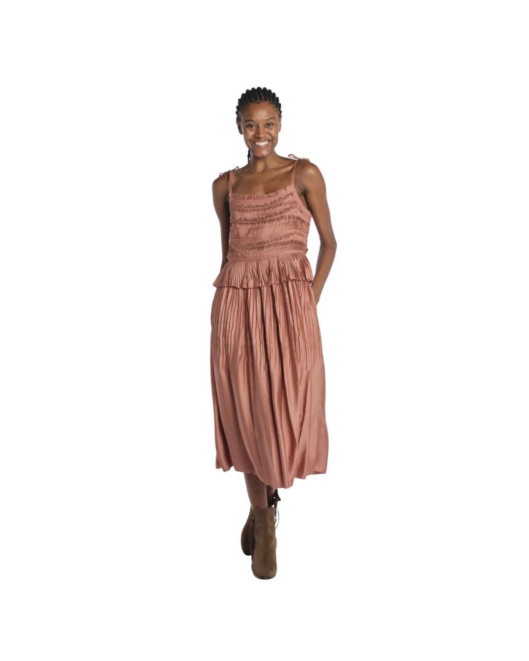 Sea Brown Midi Dresses