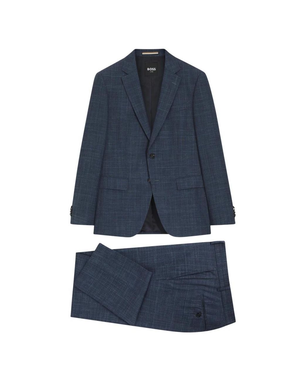 Boss Single Breasted Suit in het Blue voor heren