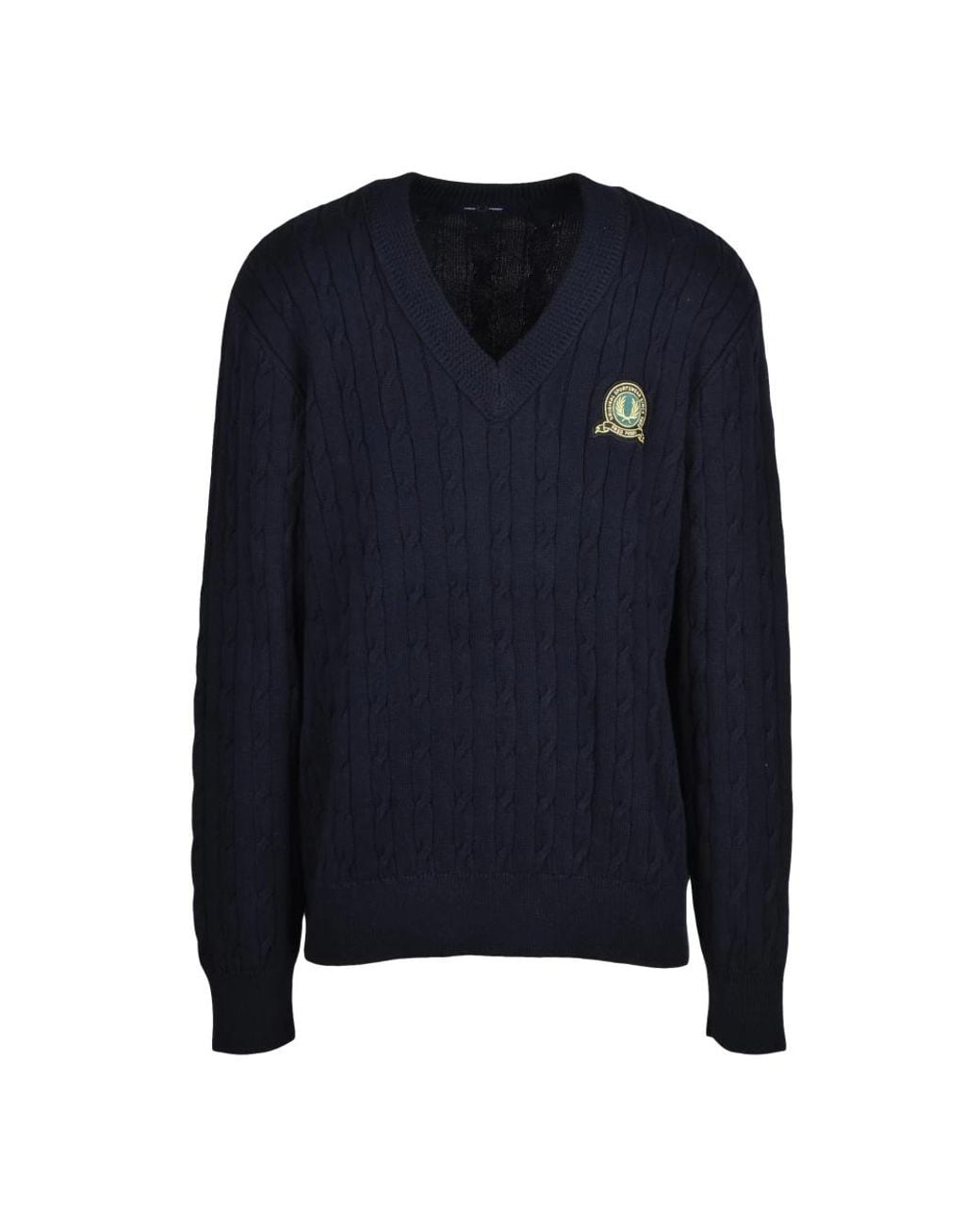 Fred Perry Blue V-Neck Knitwear for men