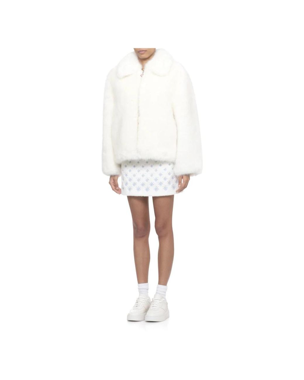 Casablanca White Faux Fur & Shearling Jackets