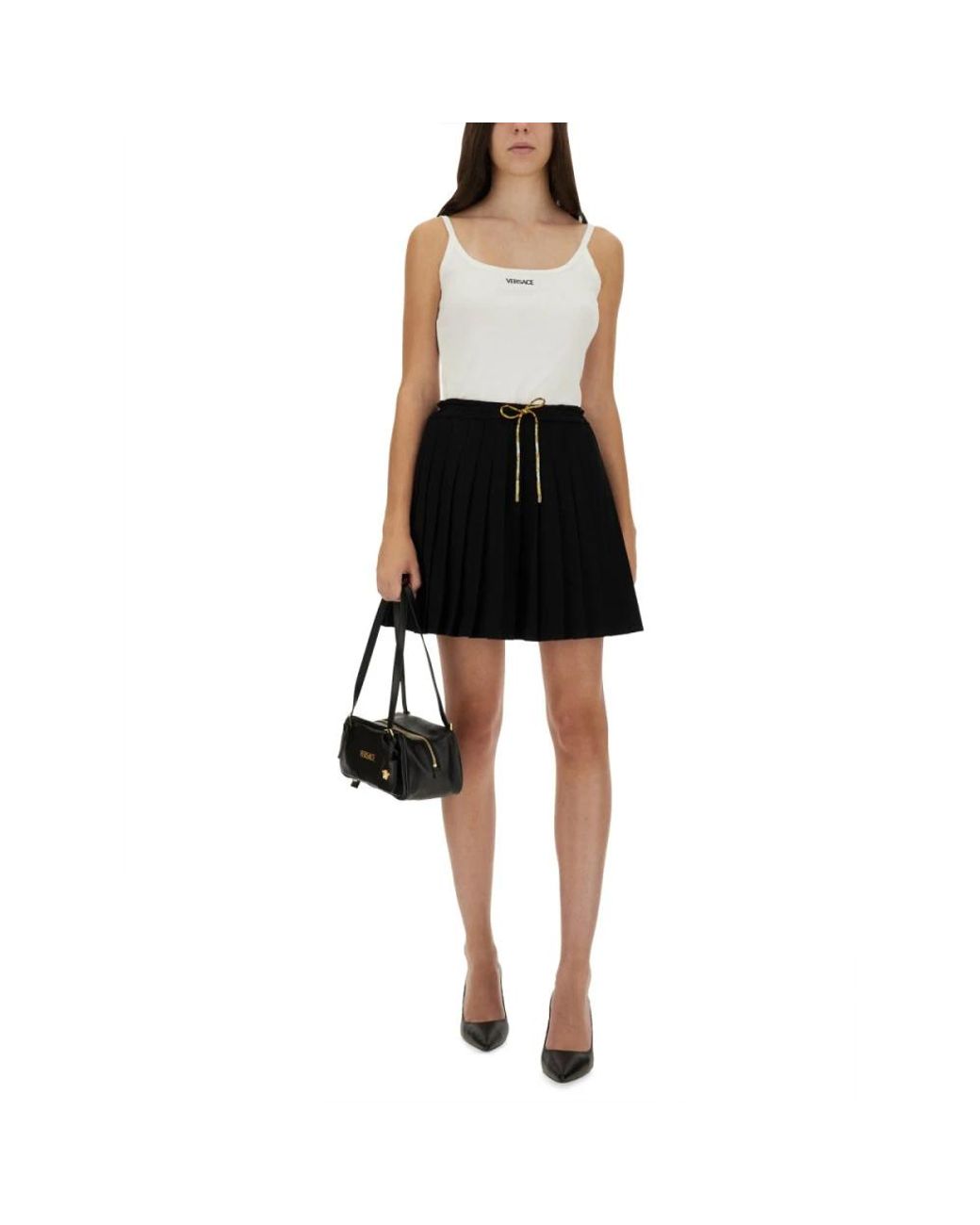 Short Skirts Versace de color Black