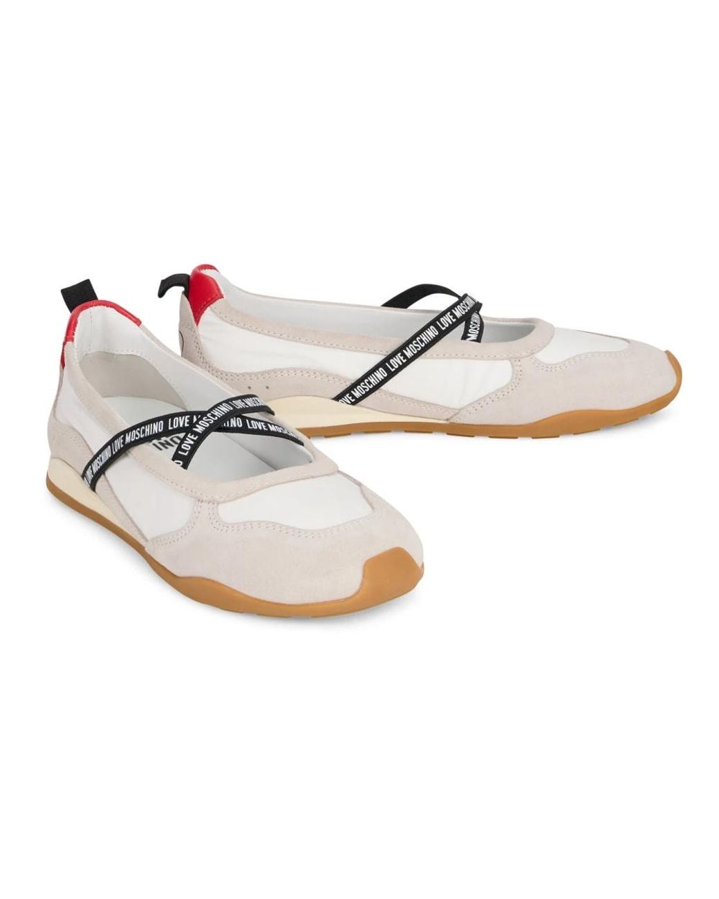 Love Moschino White Ballerina Shoes