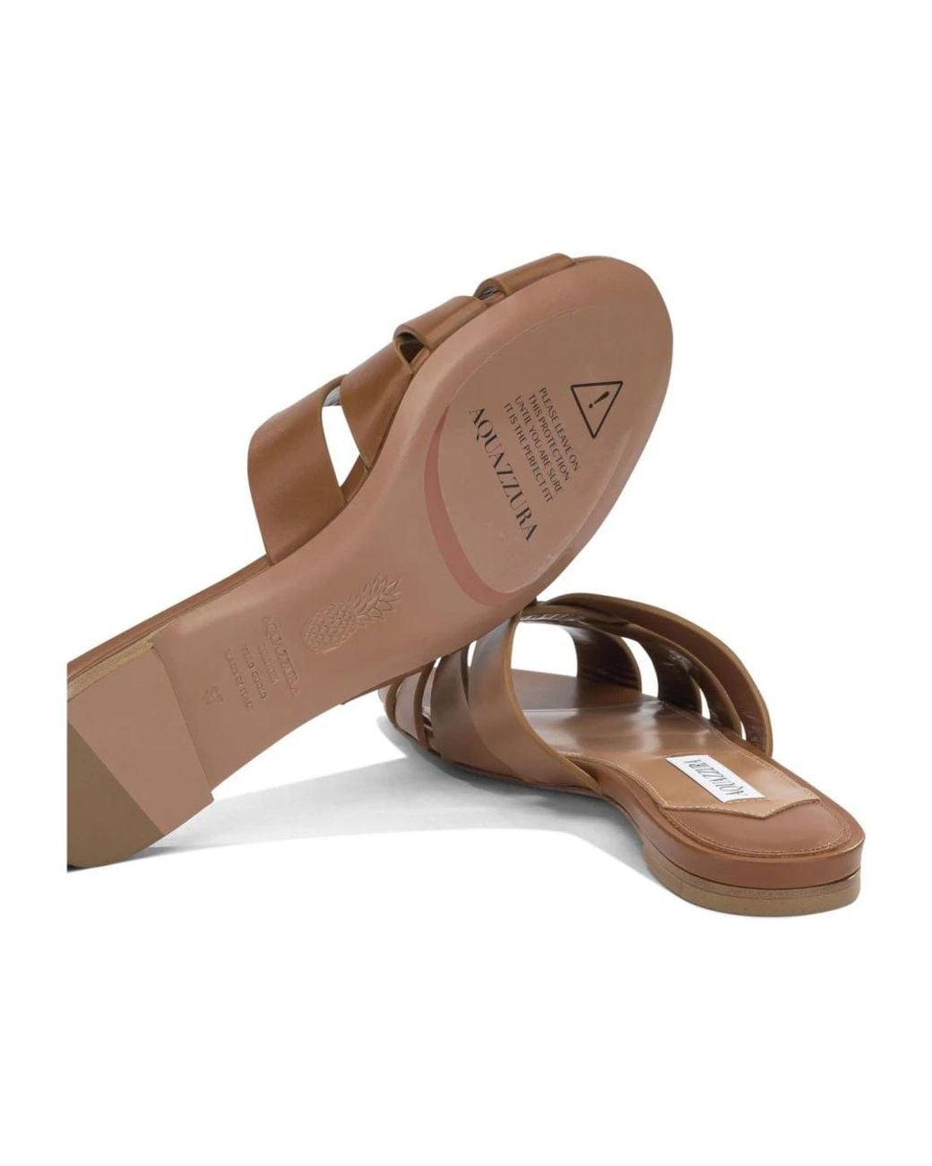 Aquazzura Brown Sliders