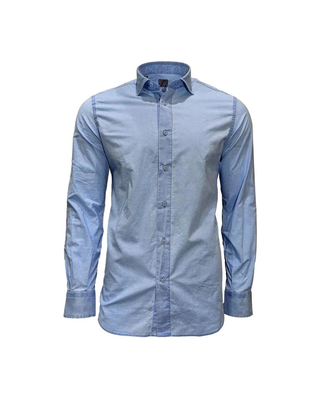 Mazzarelli Blue Casual Shirts for men
