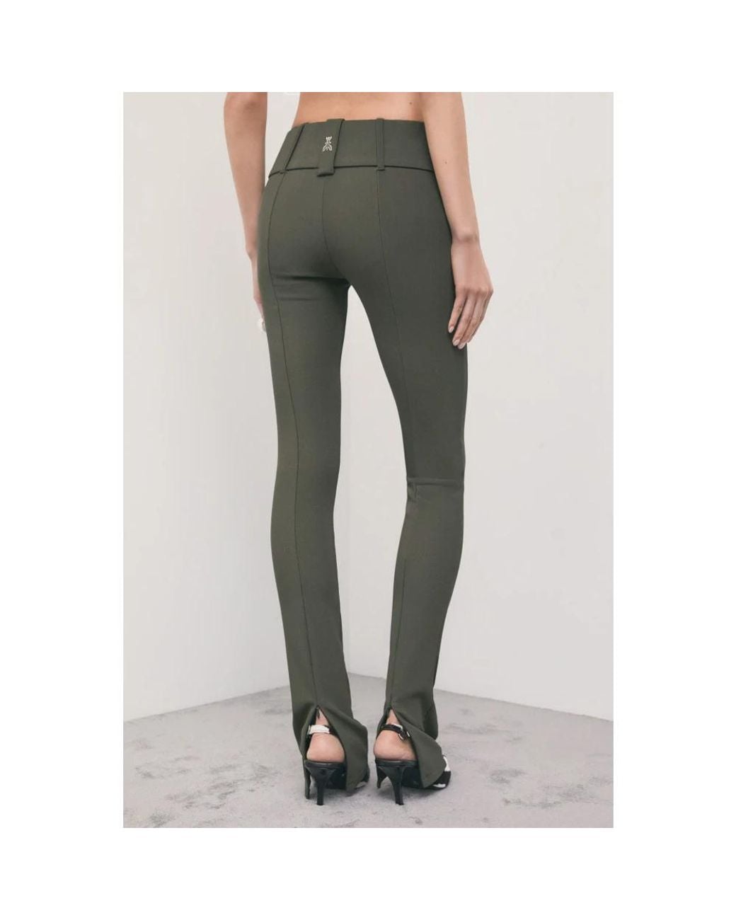 Patrizia Pepe Green Slim-Fit Trousers