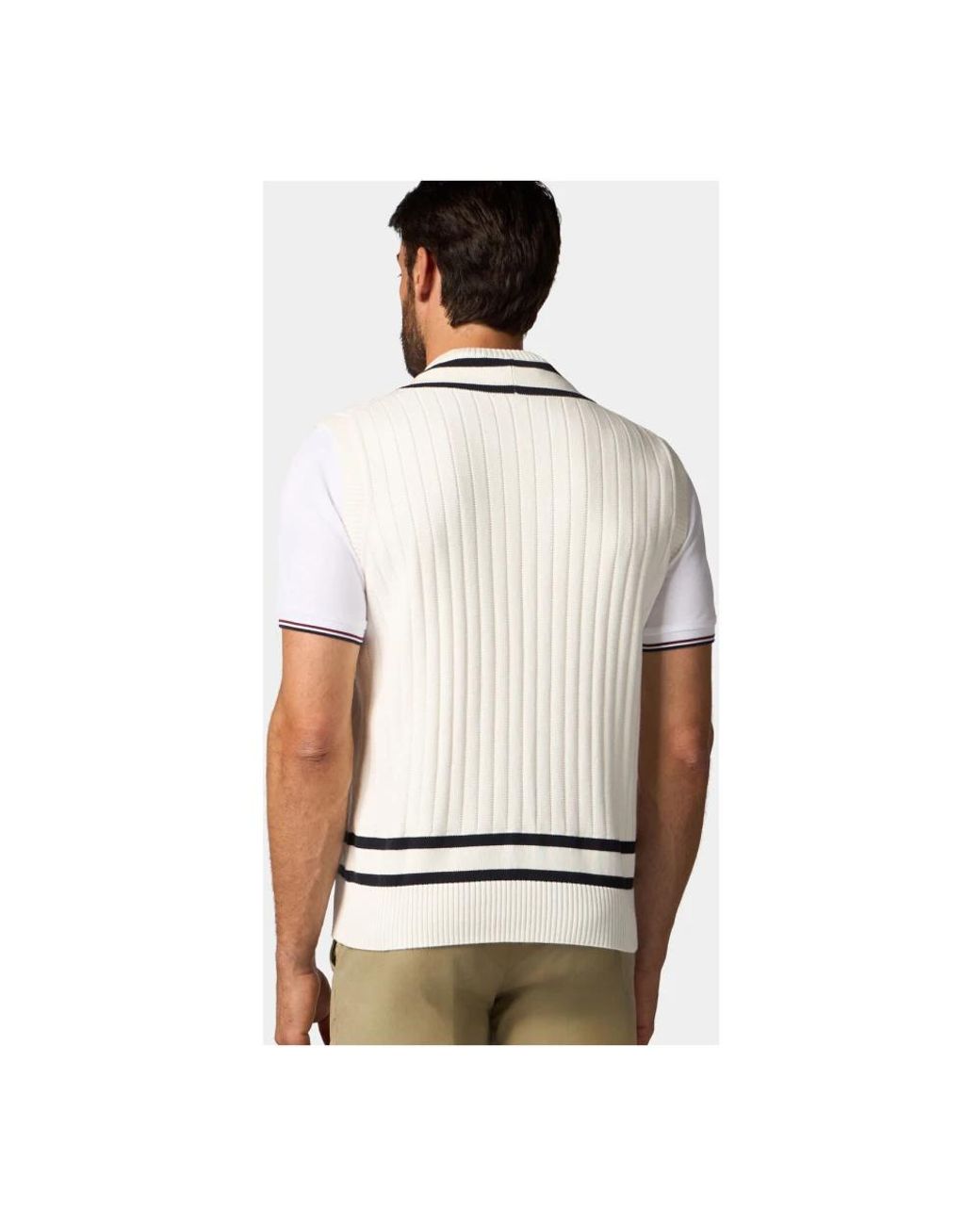 Brooks Brothers White Sleeveless Jumpers for men