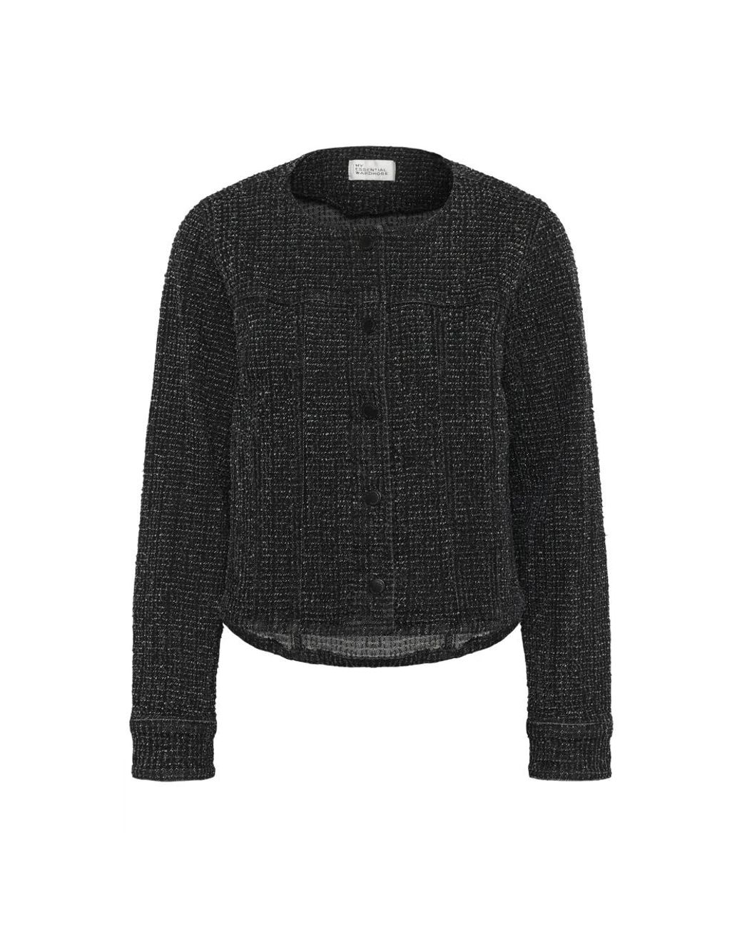 My Essential Wardrobe Jassen ,Zwart ,Katoen Mwesme 178 Short Jacket in het Black