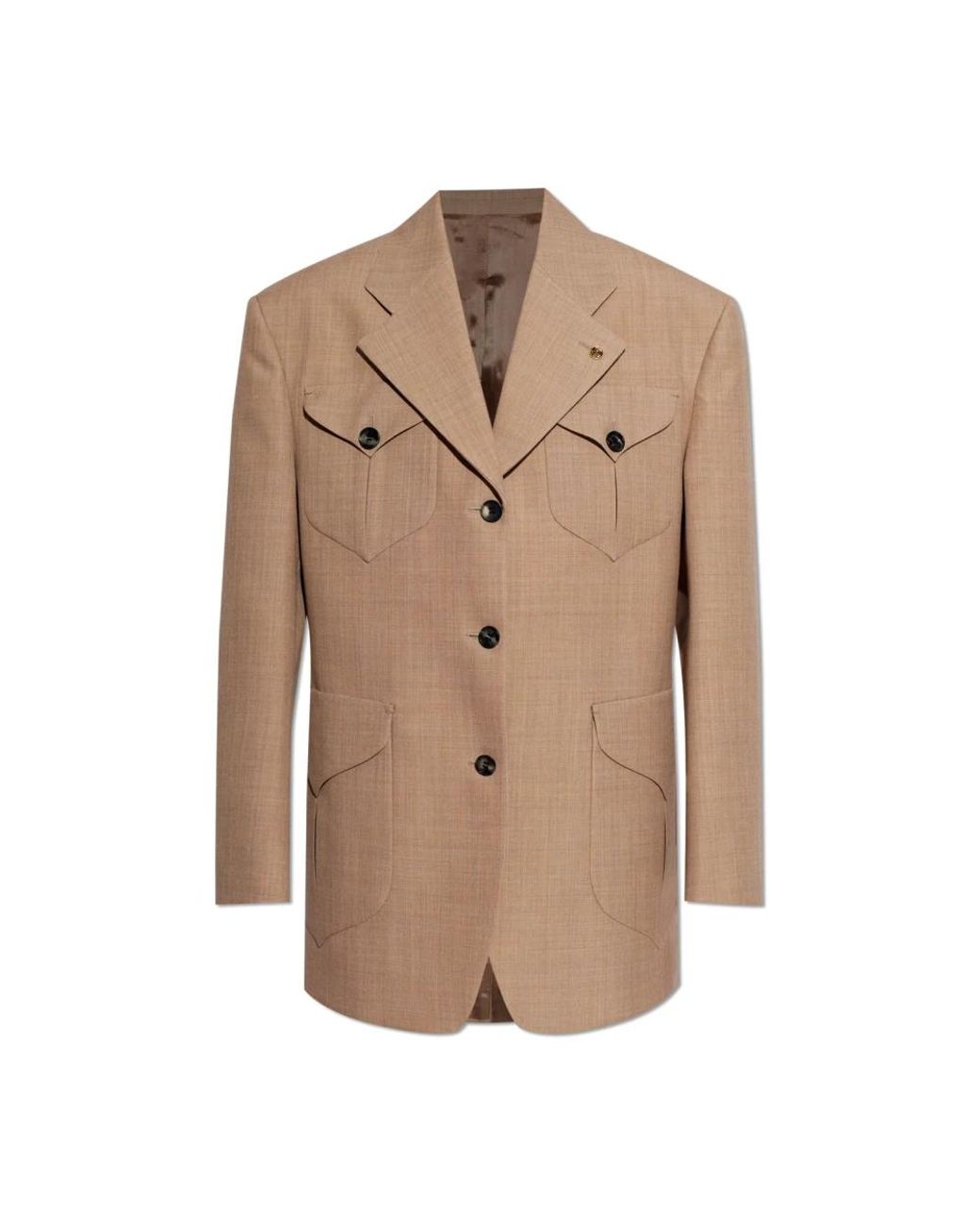 Versace Wollen Blazer in het Brown