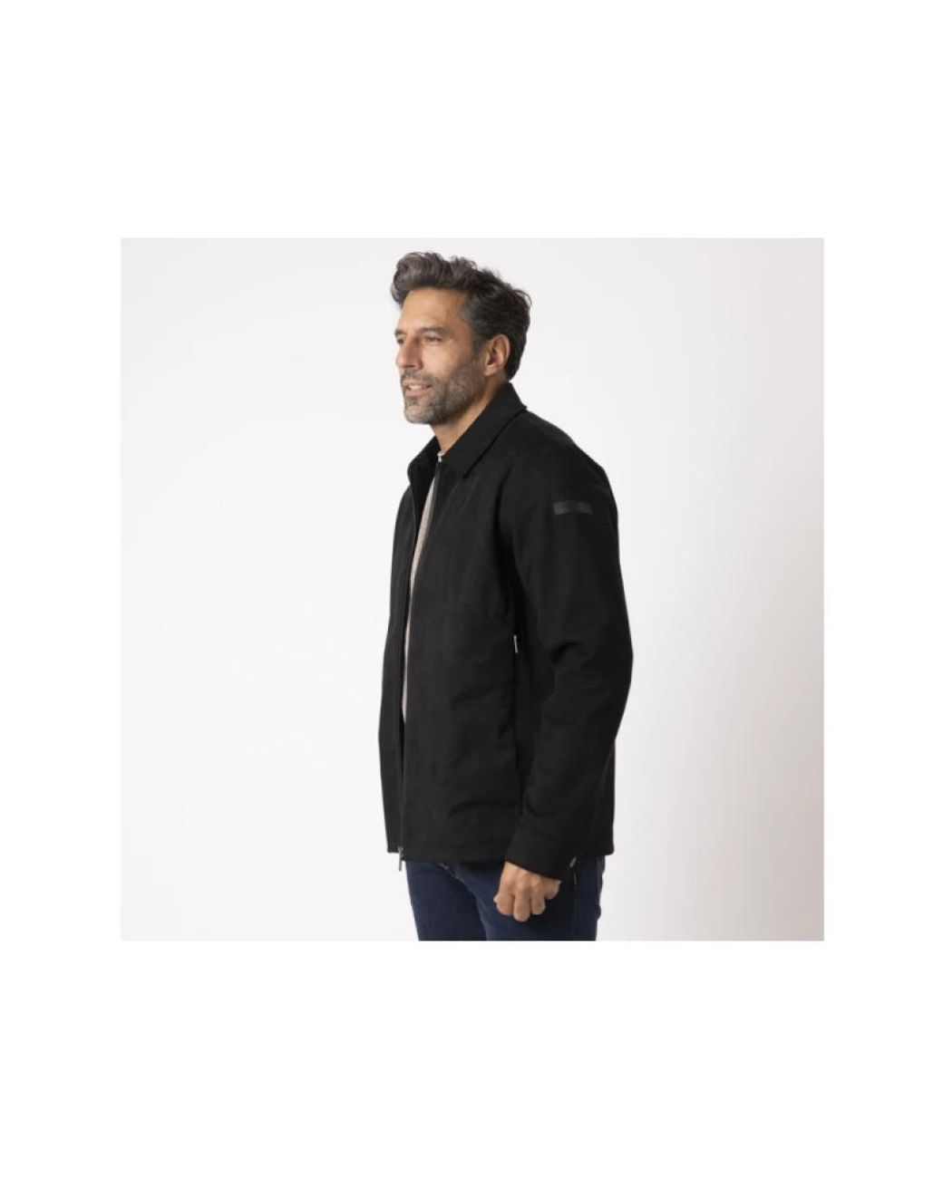 Rrd Jassen ,Zwart ,Suède Overshirt Met Suède-Effect in het Black voor heren