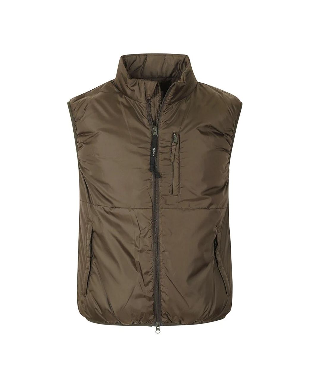 Aspesi Jassen ,Groen ,Nylon Nylon Gewatteerd Gilet Marineblauw in het Green voor heren