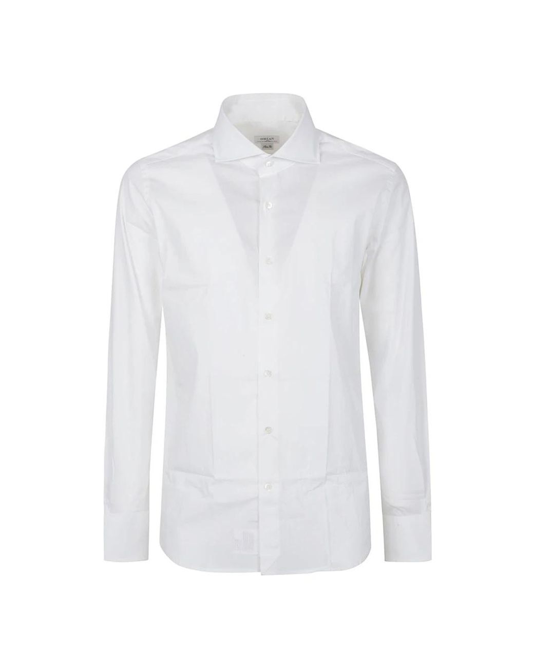 Orian Long Sleeve Slim Shirt in het White voor heren