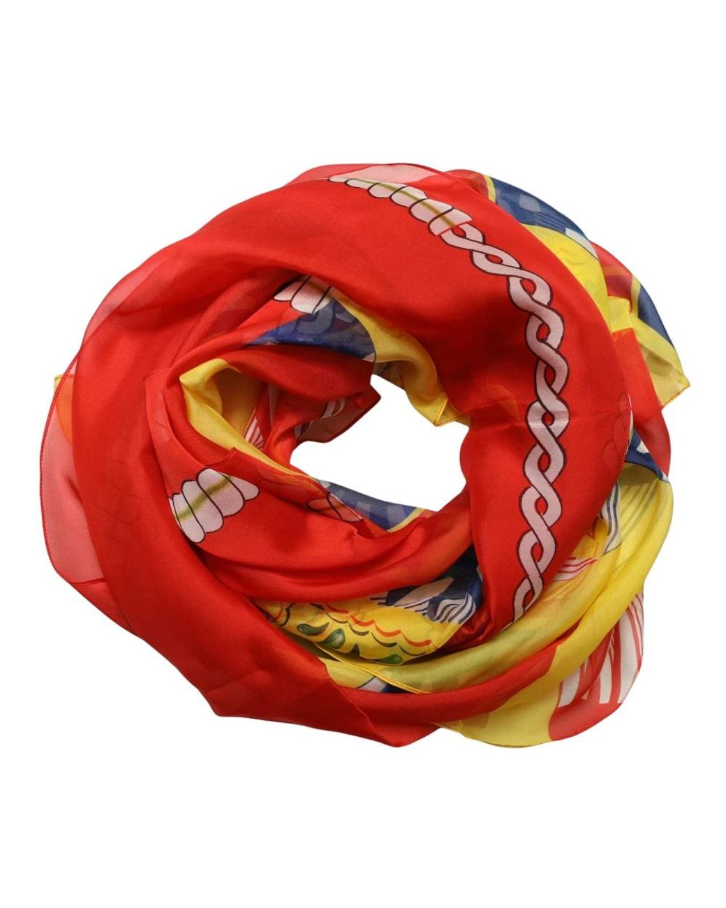 Dolce & Gabbana Red Silk Scarves