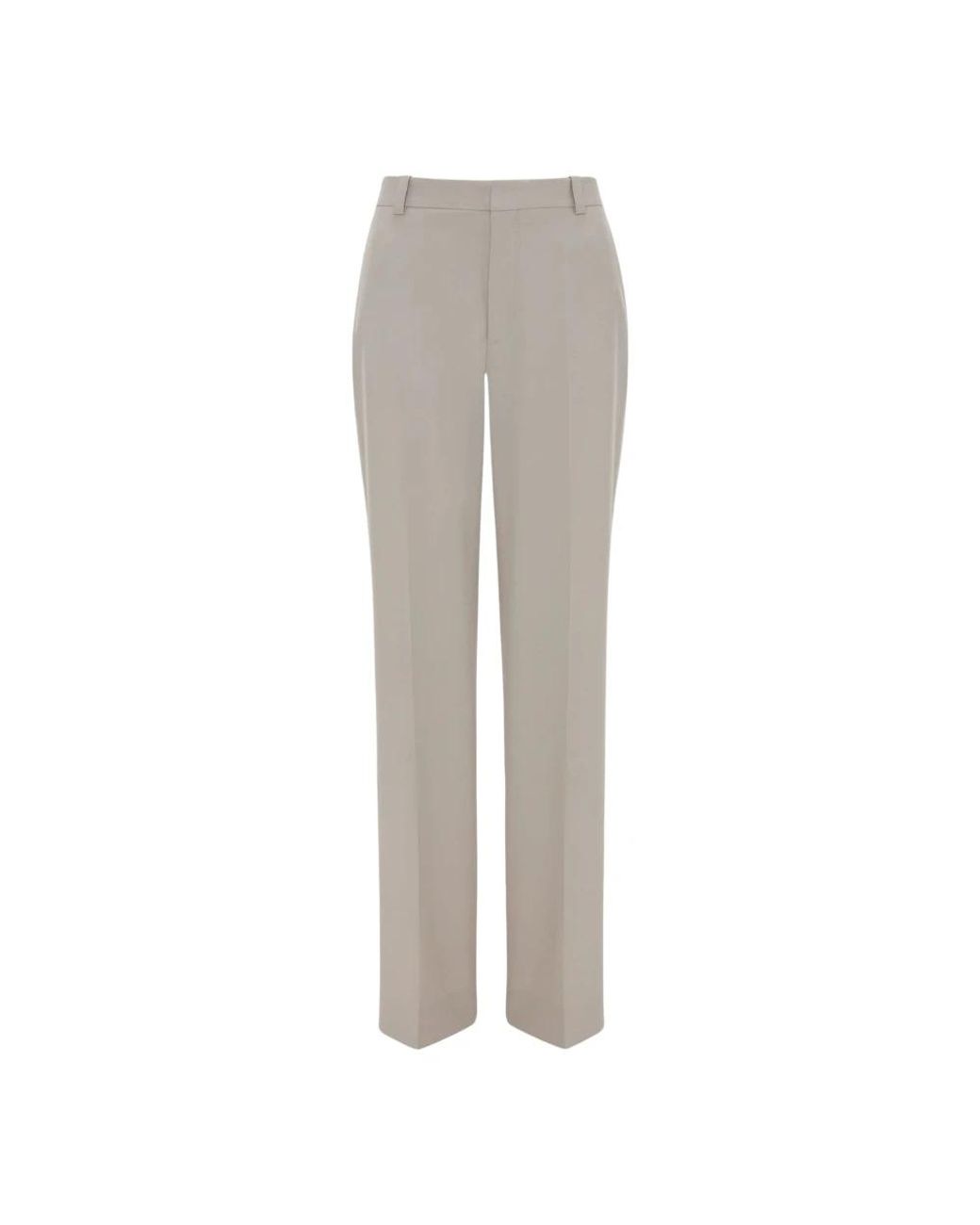 Victoria Beckham Gray Straight Trousers