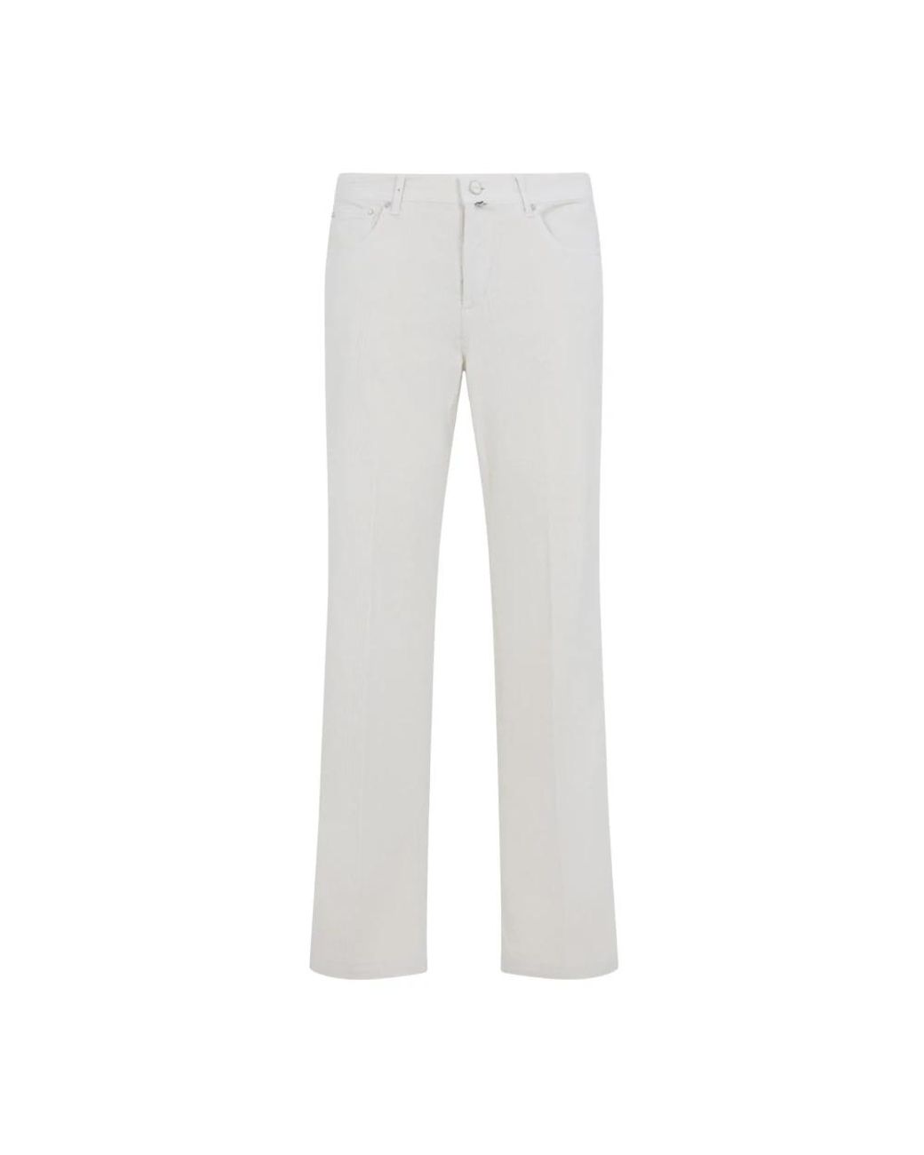 Kiton Katoenen Rechte Broek in het Gray voor heren