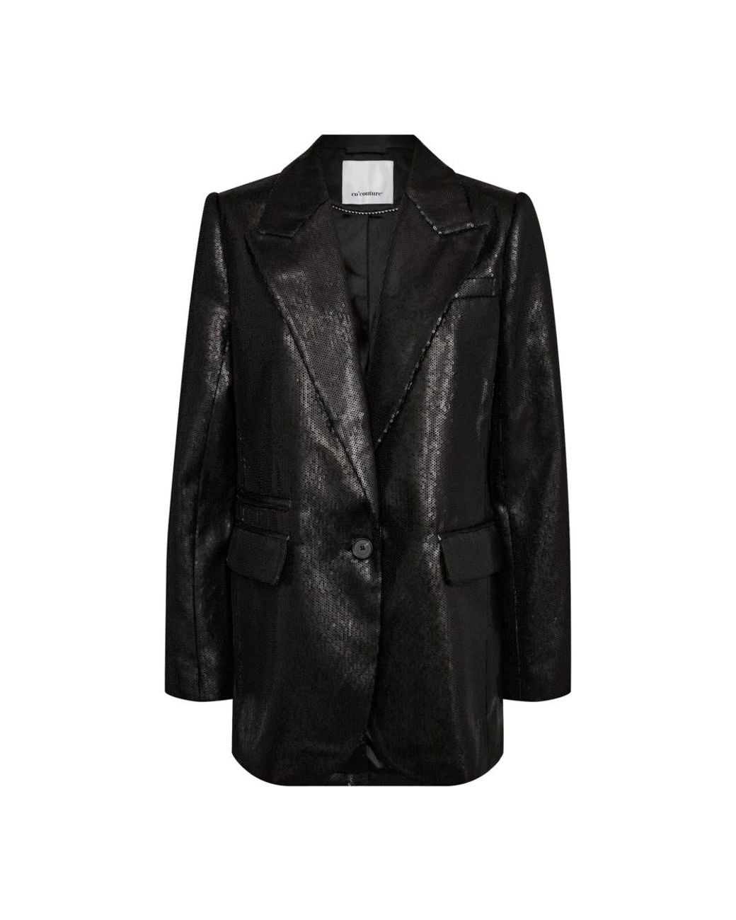 Blazers co'couture de color Black
