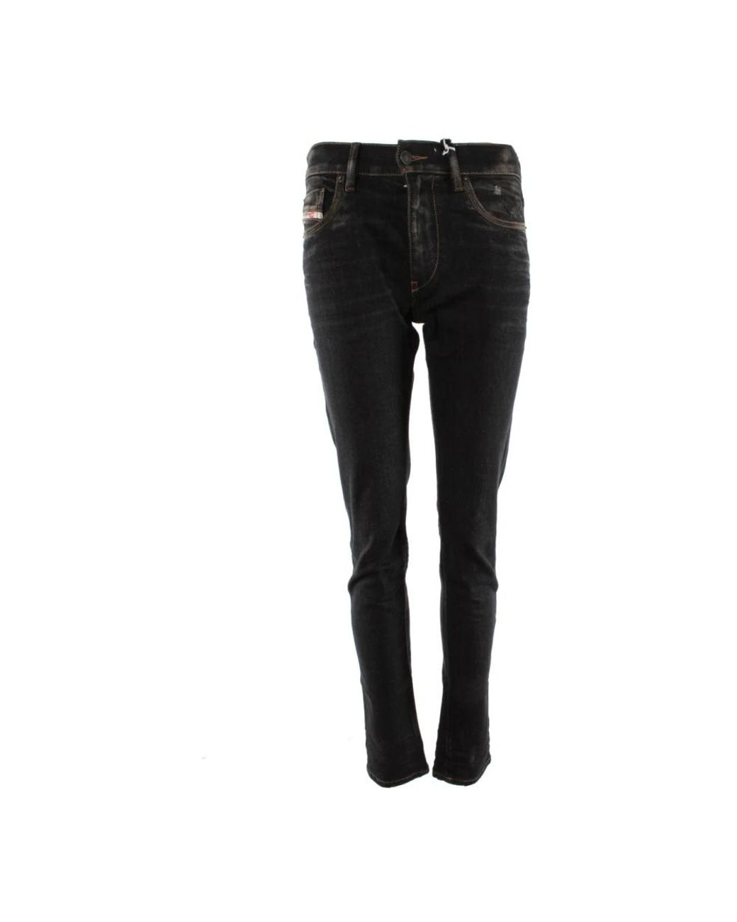 DIESEL Black Slim Fit Jeans for men