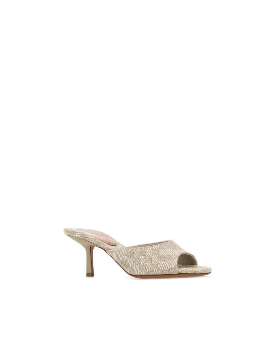 Burberry Natural Heeled Mules