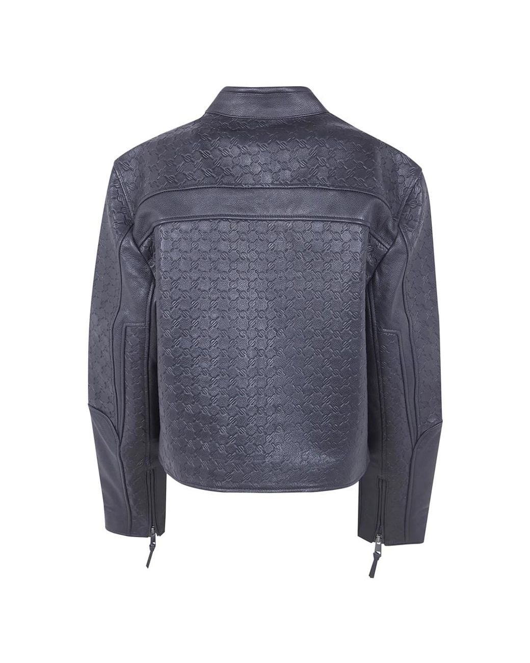 Daily Paper Blue Leather Jackets for men