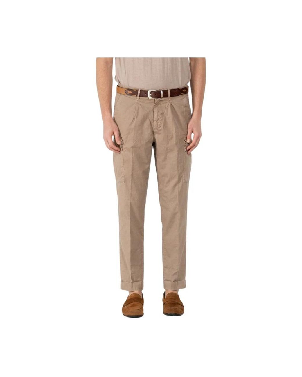 Mason's Natural Straight Trousers for men