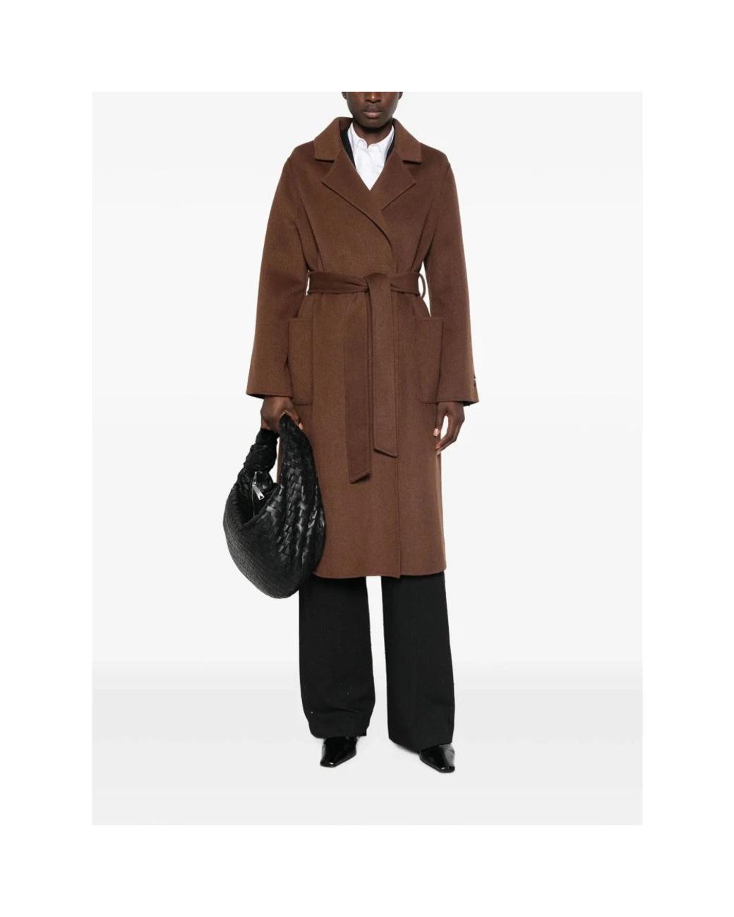 Ermanno Scervino Brown Belted Coats