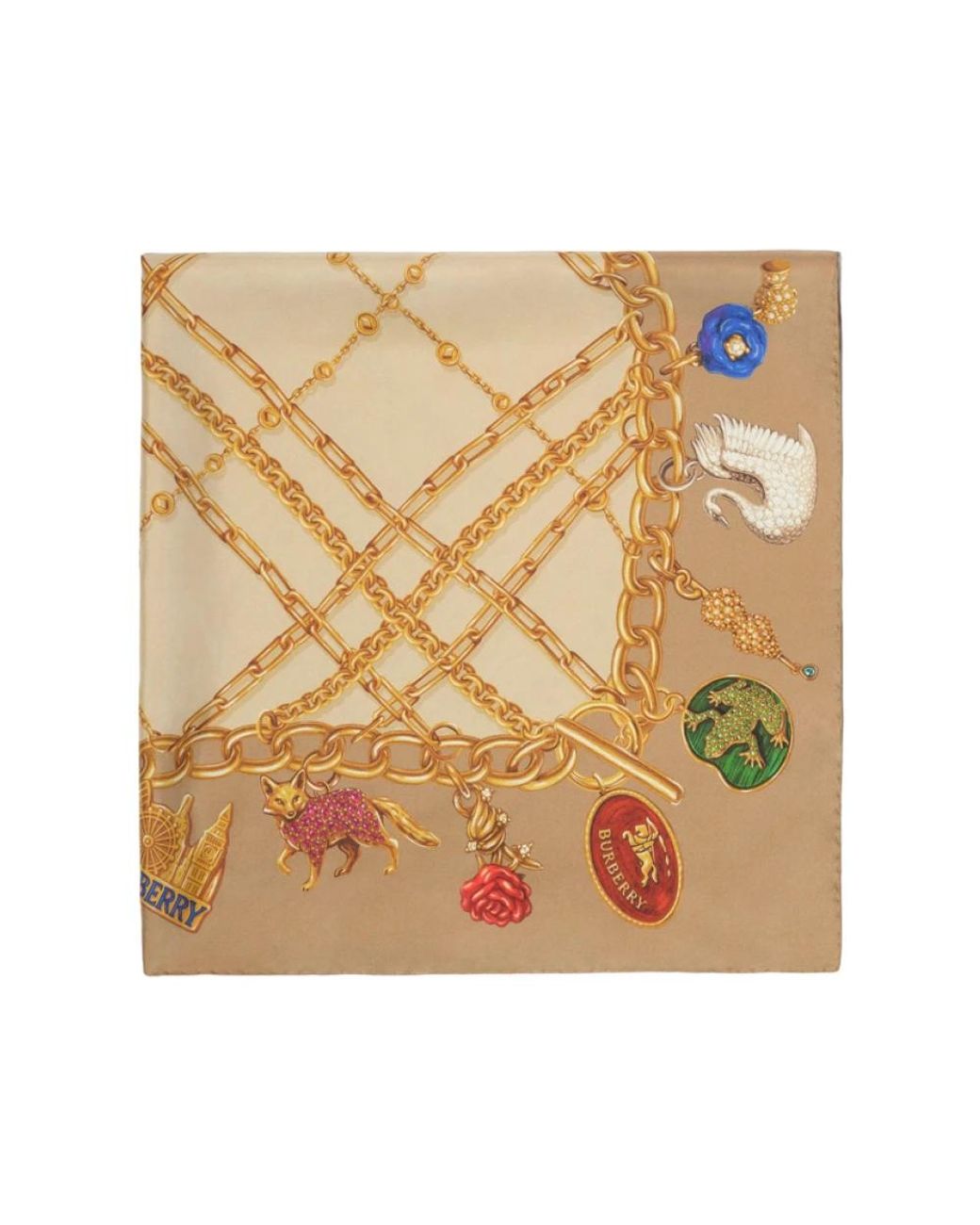 Burberry Metallic Silk Scarves