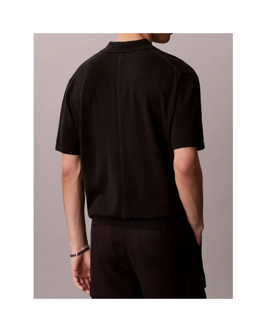 Calvin Klein Black Polo Shirts for men