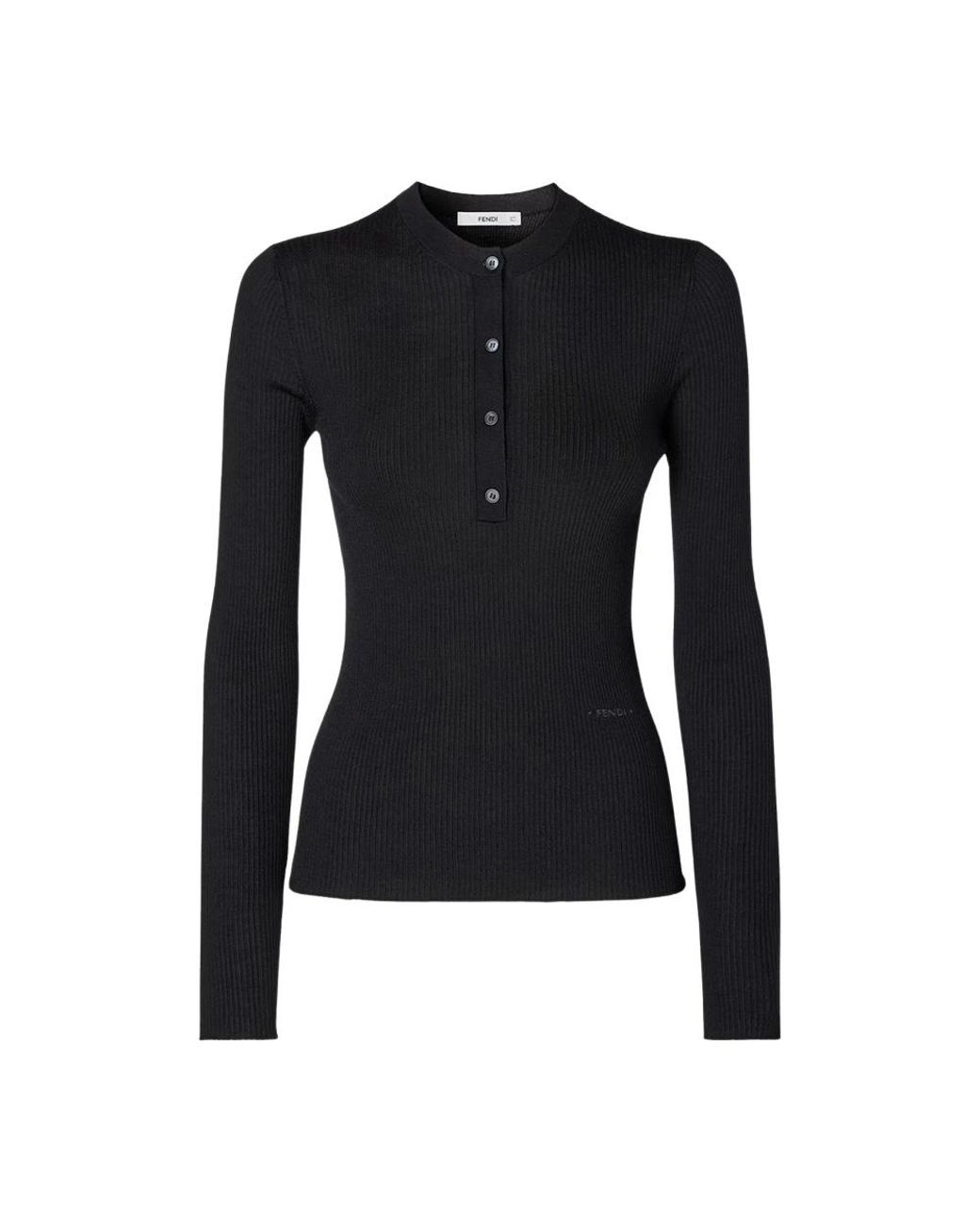 Fendi Black Round-Neck Knitwear
