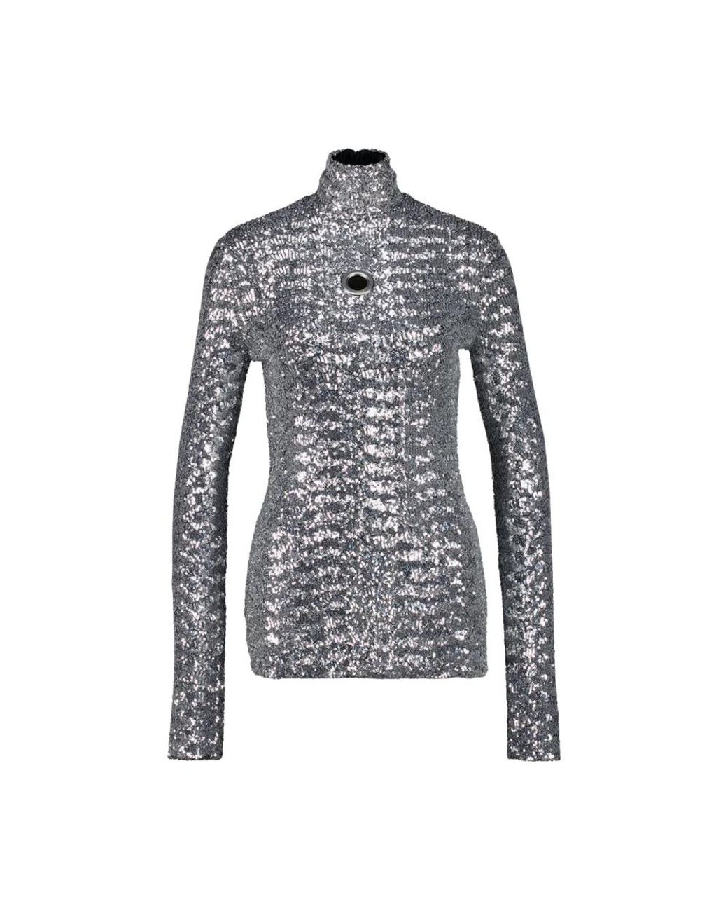 Rabanne Blue Long Sleeve T-Shirts