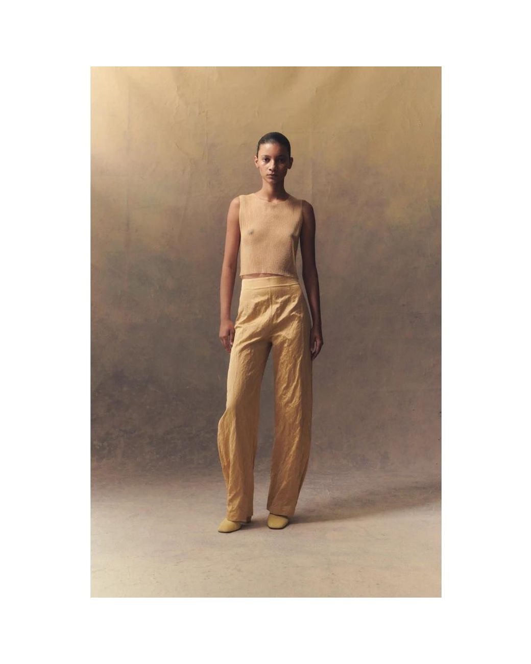 Cortana Natural Straight Trousers