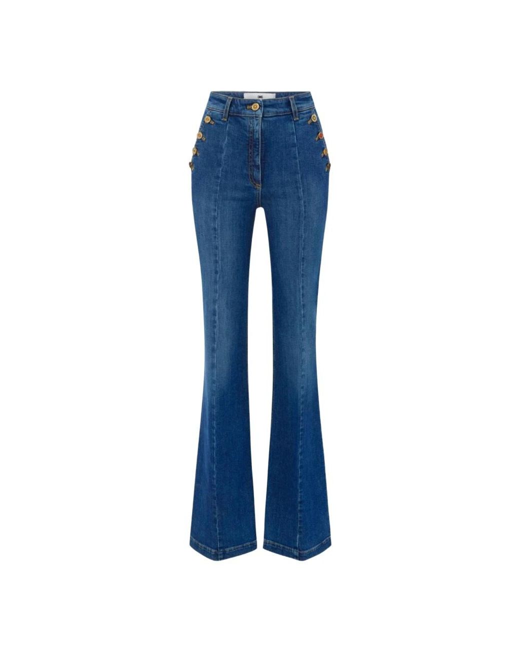 Elisabetta Franchi Blue Flare Jeans
