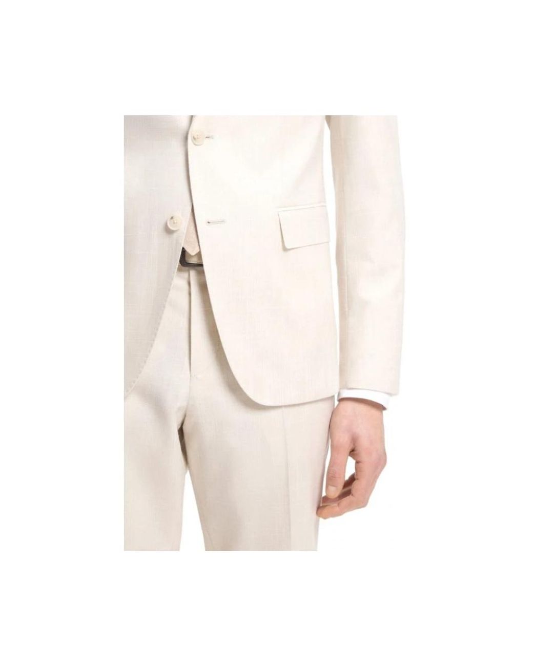 Boss White Single Breasted Suits for men