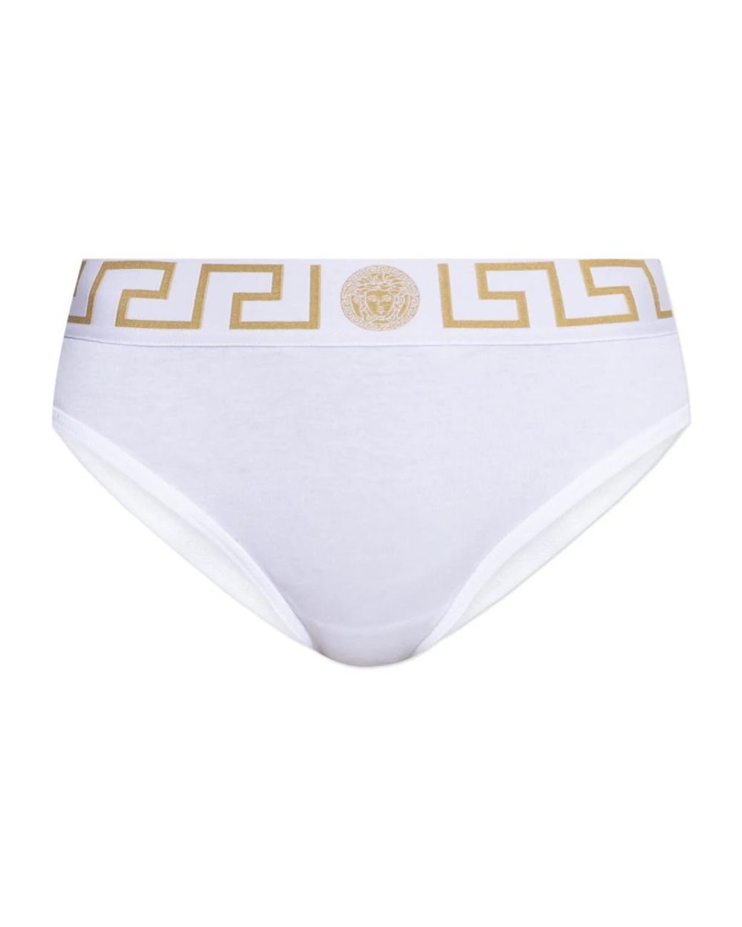 Versace Ondergoed ,Wit ,Katoen Greca Border Briefs in het White