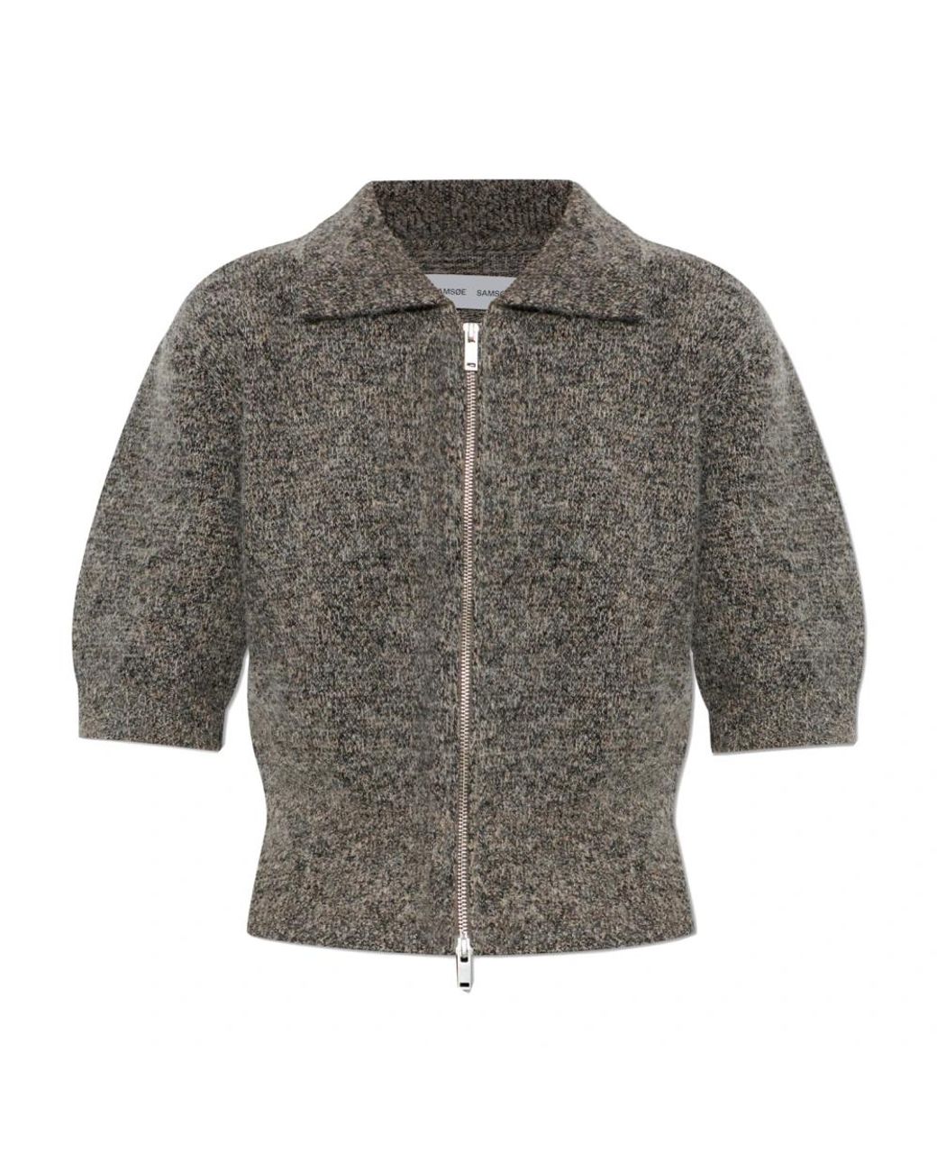 Samsøe & Samsøe Truien & Vesten ,Grijs ,Wol Sakelsie Cardigan in het Gray