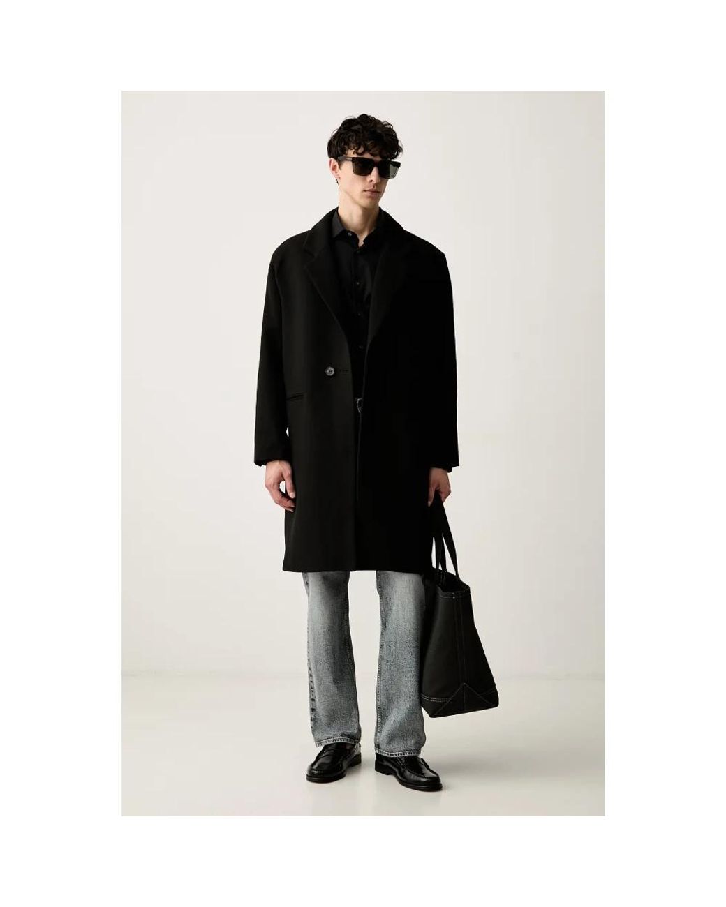 Single-Breasted Coats Won Hundred de hombre de color Black