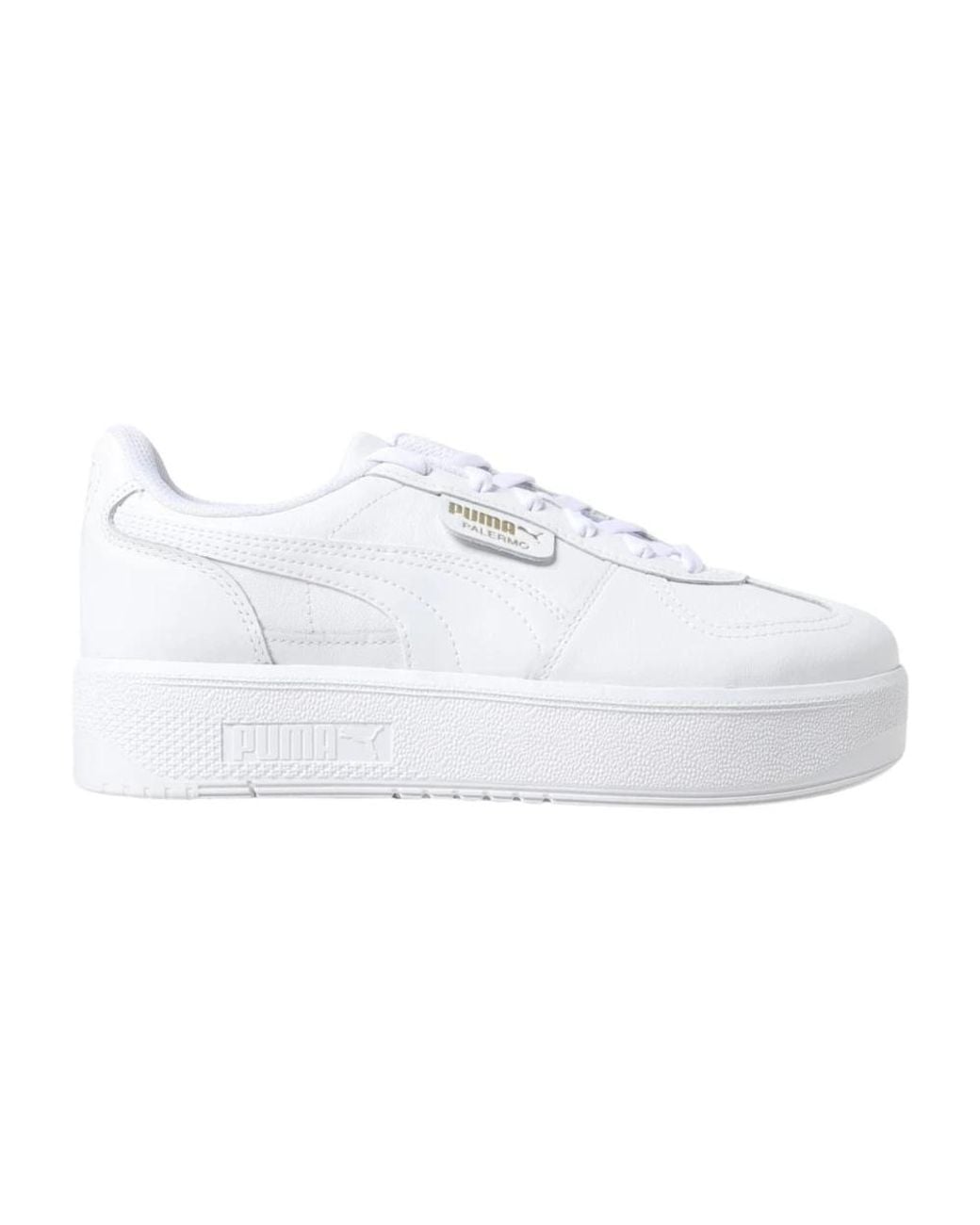 PUMA Palermo Platform Sneaker in het White