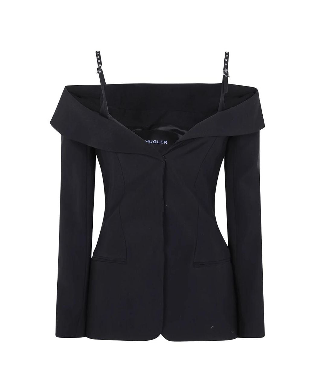 Mugler Black Long Sleeve T-Shirts