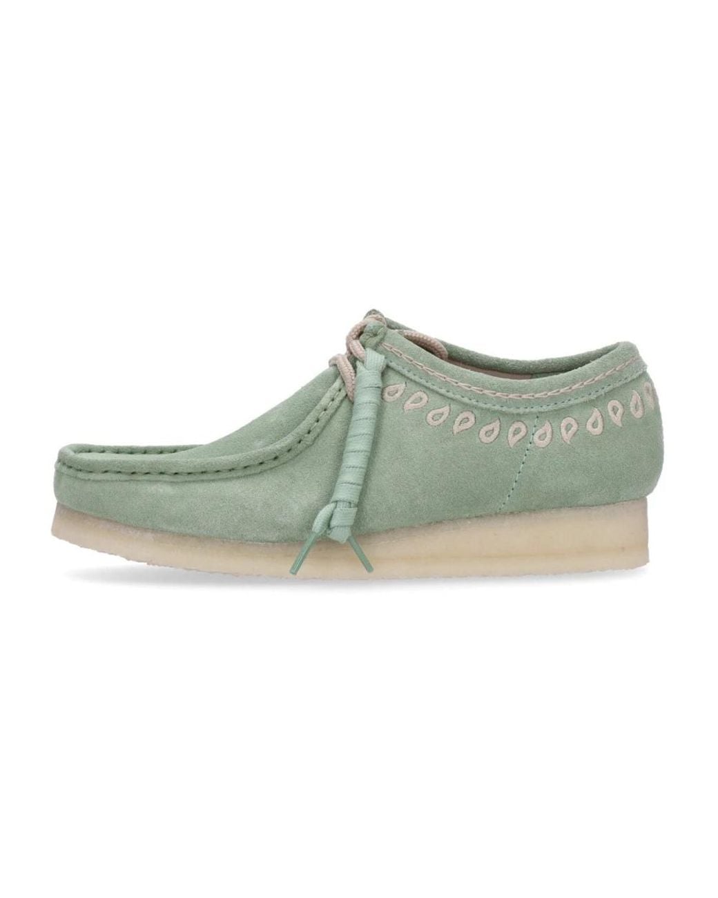 Clarks Green Laced Shoes for men